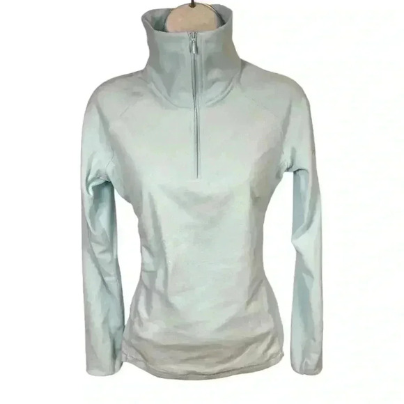 Columbia Light Blue Fleece Sweater 1/2 Zip Regular Fit NWOT Size XS - Picture 7 of 9
